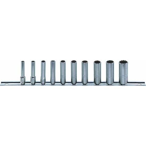Stahlwille 96016410 Set di 10 bussole anti-scivolo in acciaio