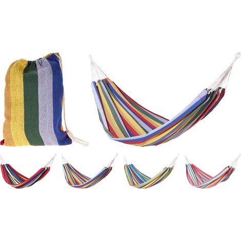 Hamac Polycoton Multicolore Basics Confortable Et Coloré Pour Détente Extérieure - Basics