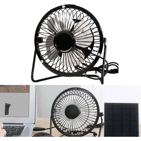 Ventilateur de Bureau de 10cm, 360 Degrés Rotatif Alimenté par USB pour Mini Ventilateur pour Maison, Bureau, Extérieur, Voyage, Ventilateur de Refroidissement Portable Léger Pliable (1/5)