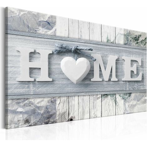 Tableau maison d'hiver - 120 x 80 cm (1/4)