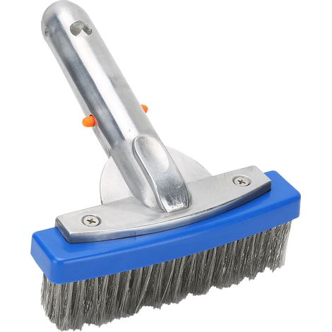 GROOFOO 5.5in Swimming Pool Stainless Steel Brush for Spa Pond Floor Wall Cleaning Equipment (1/5)