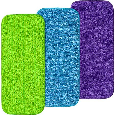 Adecuado para fregonas planas Swiffer WetJet con cierre autoadhesivo para uso en seco y húmedo，3 piezas en total
