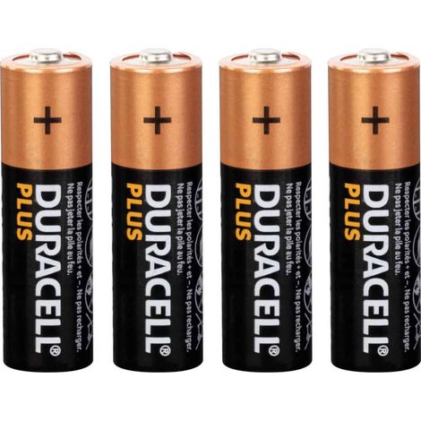 Pack de 4 piles DURACELL "Plus" Type AA L06 1,5V pas cher (1/10)