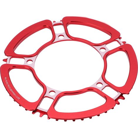 Pédalier LP Litepro à cinq trous, entraxe 130 BCD, pour vélo pliant, plateau de 53 dents, rouge. (1/5)