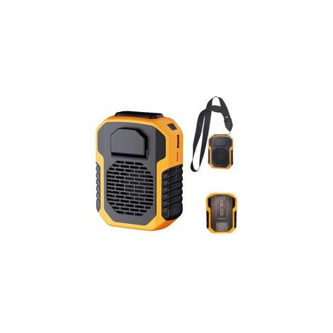 Tragbarer Ventilator (Grün) Mini 2-in-1-Ventilator, 6000 U/min, starker Luftstrom, 3 Geschwindigkeitsstufen, wiederaufladbar, mit Gürtelclip und USB-Anschluss, ideal für Outdoor-Arbeit, Wandern und me