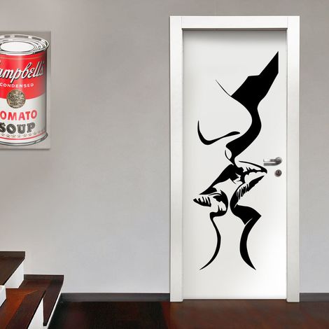 KISSING - Adesivo murale wall sticker in vinile 55x140 cm - Colore: nero (1/2)