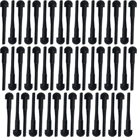 50 Embouts Silencieux en Caoutchouc pour Ciseaux de Coiffure/barbier Noirs (4 mm) (1/5)