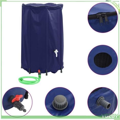Réservoir d'eau de pluie pliable - FAFEICY - 155996 - 500 L - PVC - Pliable avec robinet (1/5)
