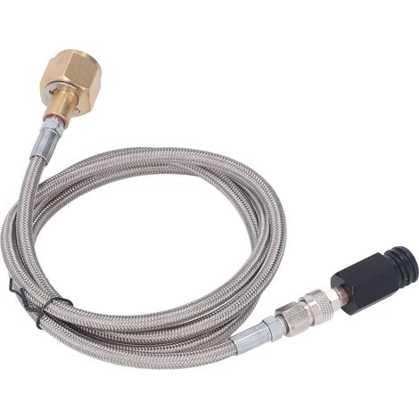 Adapter zum Befüllen von Erfrischungsgetränken mit CO2-Flaschenfülltank und 152 cm langem Schlauch aus Edelstahl CGA320 (1/5)
