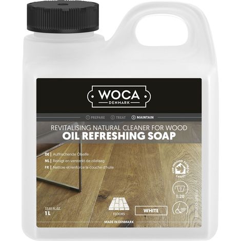 Woca Oil Refresher (Holzbodenseife), Reinigung- und Holzbodenpflege 1 Liter weiß