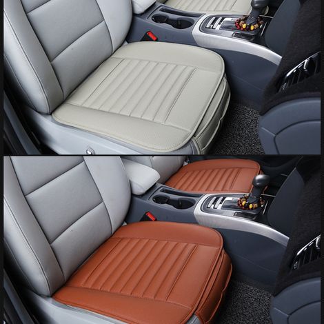 Coussin de siège auto en cuir PU, antidérapant et universel, pour conducteurs et employés de bureau. (1/3)