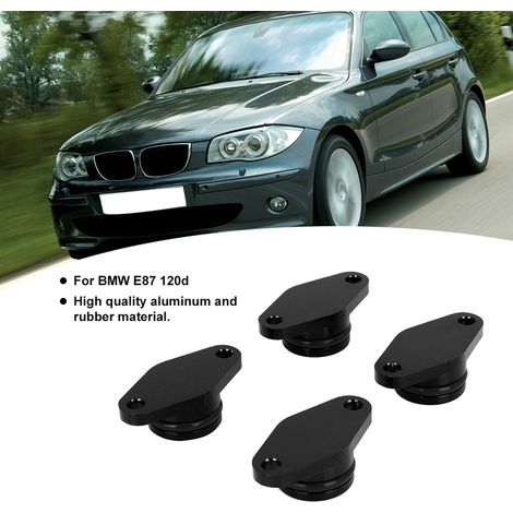 Bouchon d'obturation pour volets de turbulence moteur 4x22 mm avec joints en caoutchouc, compatible avec BMW E46 320d/318d (noir) (1/5)