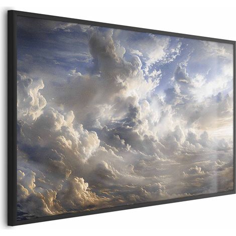 Plakat – Goldene Spiegelungen in den Wolken kündigen die Dämmerung an (1/4)