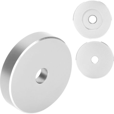 Adaptateur de Disque, Feuille de Conversion à Grand Trou, Adaptateur de Pince en Vinyle Noir, Adaptateur de Platine de Disque 45 TR/Min pour la Plupart des Disques à Grand Trou (1/5)