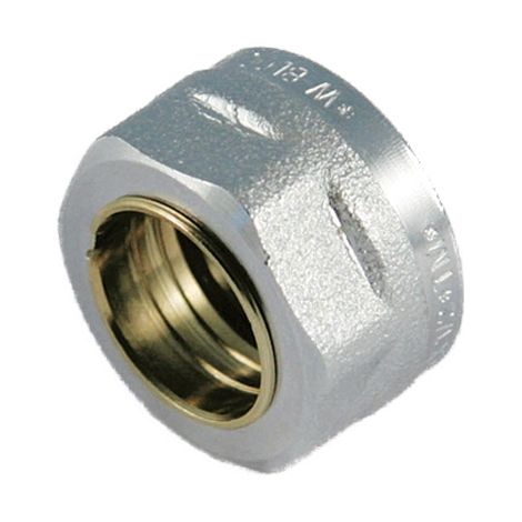 DADO CROMATO CON OGIVA E GUARNIZIONE PER TUBO RAME- 1/2 x 14- TIEMM- pezzi 1