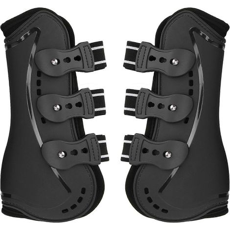 Schützende Gamaschen für Pferde, stoßdämpfend und atmungsaktiv, ideal für Springen, Geländeritt und Dressur. Vorderfesselprotektoren mit Aufpralldämpfung für hohen Reitkomfort. (1/5)