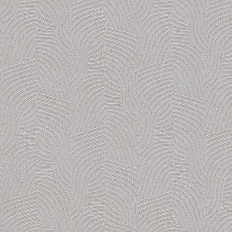 Papier peint à motifs graphiques Profhome 781531 papier peint intissé texturé avec un motif rayé subtilement chatoyant gris gris-argent 5,33 m2
