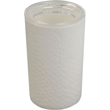 Cleafe - Porta Spazzolini Bicchiere Accessorio Bagno Bianco 3 Fori Portaspazzolini 79778 - (1/2)