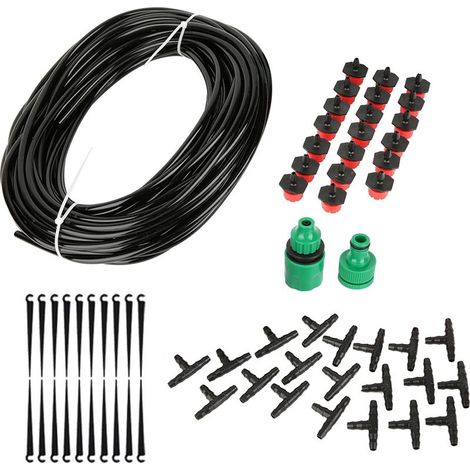 20 m Tropfbewässerungsset mit automatischer Zeitschaltuhr für den Garten, selbstbewässernder Bewässerungsschlauch für Pflanzen (1/4)