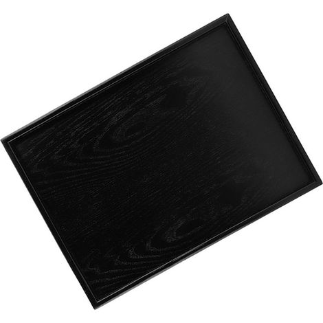 Plateau Service - Bois Massif - 40 x 30 cm - Pour Thé Café Snacks - 1 Pièce (1/5)