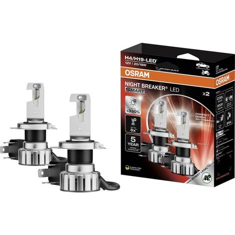 [GEBRAUCHT] B-Ware OSRAM LED Leuchtmittel Lampe NIGHT BREAKER H4 H19 SMART Weiß 2 Stück