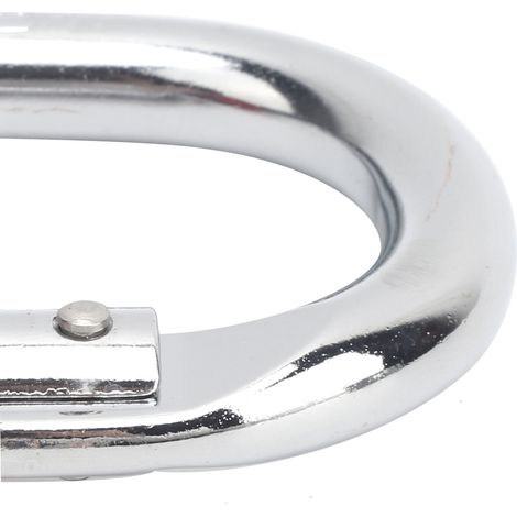 Mousqueton d'escalade O en argent et rouge, équipement extérieur robuste, boucle de sécurité 25KN
