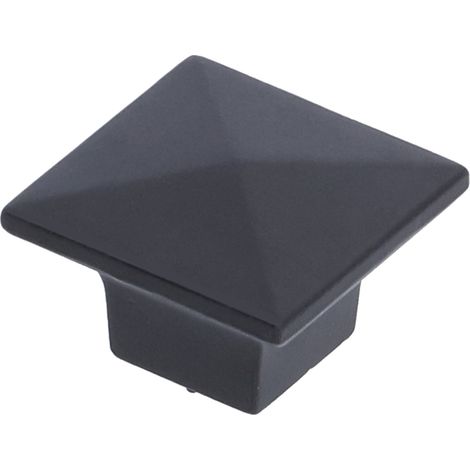 Poignée de meuble noire à un trou, en alliage de zinc, pour commode, armoire et meubles de maison. (1/5)