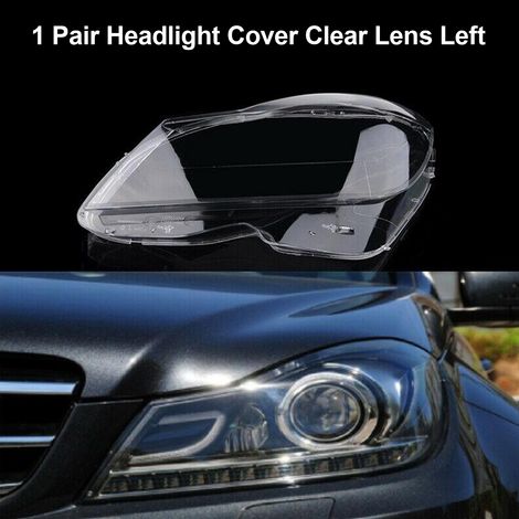 Eosnow 1 Paar Scheinwerferabdeckung, klare Linse, links und rechts, A2048203539/A2048203639, Ersatz für Mercedes Benz C-Klasse W204 2011–2013 (1/5)