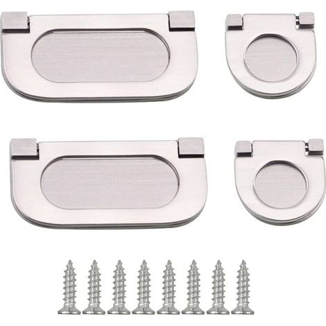 Tiradores de cajón invisibles, tiradores de puertas de cocina enrasados, tiradores de armarios, tiradores de cajones, tiradores de muebles de dormitorio, herrajes para cajones, 35/75 mm (1/4)