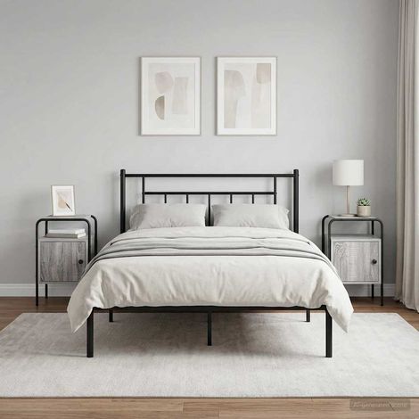 vidaXL Mesa de noche 2 uds. Sonoma gris 35 x 36,5 x 56 cm (1/5)