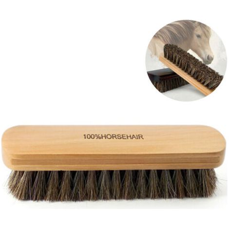 Brosse de nettoyage en cuir souple en crin de cheval fin pour nettoyer les tissus d'ameublement, l'intérieur de voiture plus propre, les meubles de rembourrage, le canapé, le canapé, les bottes, les c (1/5)