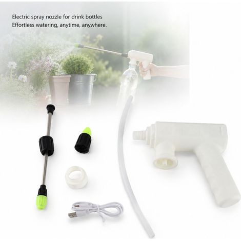 Spruzzatore elettrico - Ricaricabile tramite USB - Ugello spruzzatore automatico per piante, leggero (290 g), compatibile con bottiglie e asta di prolunga (1/4)