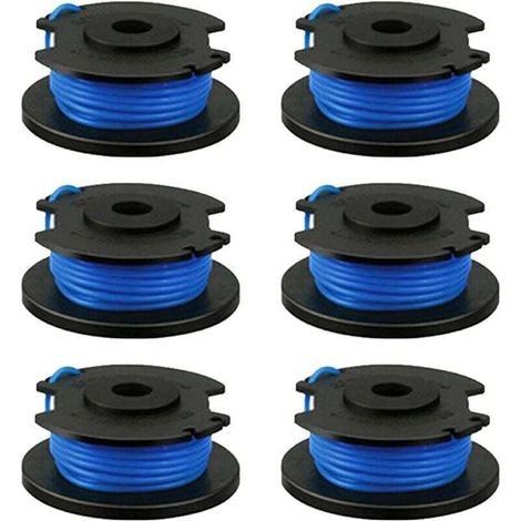 Bobine de câble de rechange pour Ryobi One+ AC14RL3A. Olt1832 Rac124. 1.6 mm. pour tondeuses à gazon Ryobi 18 V. 24 V. 40 V. 3.4 m (6 pièces) (1/4)
