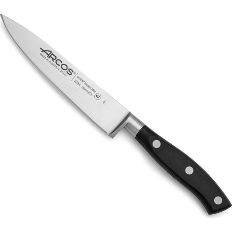 Cuchillo cocinero Arcos Riviera 233400 de Acero Nitrum, con Mango de Polioximetileno  y 15 cm de Hoja en estuche