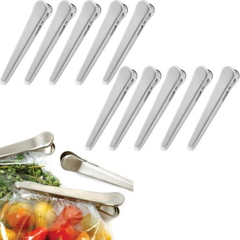 Clips de frescura, 10 piezas, 81.6cm, Clips de sellado, clips de frescura, clips de frescura, clips selladores de bolsas, Clips para snacks (1/5)