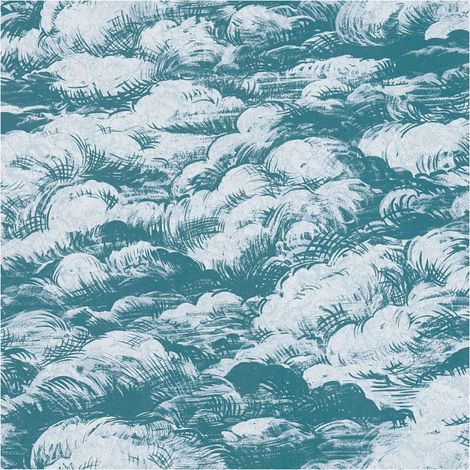 Nature wallpaper wall Profhome 377053 non-woven wallpaper smooth with nature-inspired pattern matt blue white 5.33 m2 (57 ft2) (1/5)