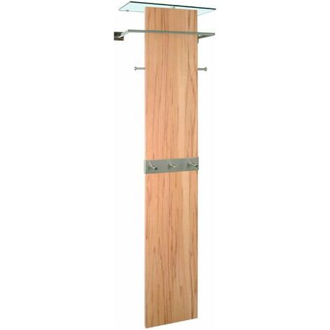 Patére en MDF Coloris Aspect d'acier spécial-coeur d'hêtre- L54 x P35 x H192 cm (1/2)