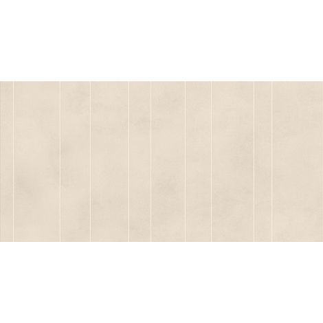 Carrelage effet Béton Beige Ivoire Ridge 120x60x0,9 cm Mat Montera - Mur intérieur (vendu par carton de 1,44 m²) - RO'MA CARRELAGE