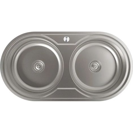 Spüle edesa k2 se 84 2c Edelstahl Doppelbecken 18 cm (1/3)
