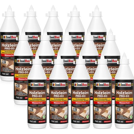 Colla per legno IsolBau PRO D3 Holzleim 15 x 750 ml (1/5)
