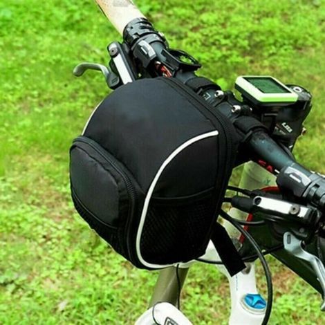 (Schwarze) Akozon Outdoor-Fahrradtasche, Fahrradlenkertasche, Fahrradtasche für den Outdoor-Einsatz (1/4)