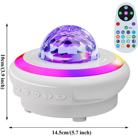 Lampe de projection d'ambiance créative pour la chambre à coucher, veilleuse LED rechargeable pour lit de dortoir, BLANC (1/5)