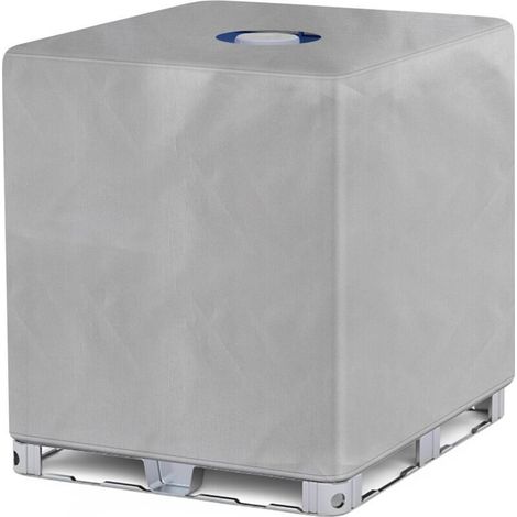 Bache pour Cuve 1000 l, 420D Réservoir d'eau Couvercle, Bâche de Protection Solaire pour réservoir d'eau de Pluie IBC, Anti-poussière Anti-UV, Housse de Protection, bâche de Protection (116 x 100 x 12