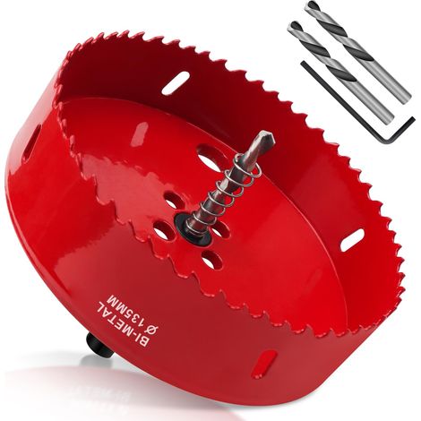 Scie Cloche 135mm, HSS M42 Bi-Métal Scies-cloches Bois 1 Pièce Rouge (1/5)