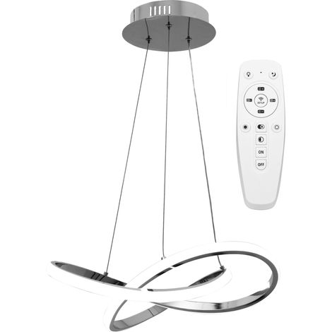 DECKENLAMPE RING MODERN LED+FERNBEDIENUNG APP389-CP CHROM