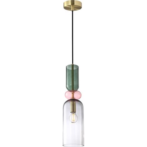 Manso 1 E14 Pendelleuchte, sandgestrahltes Gold, glänzend, italux PND-37462D-MC-GD
