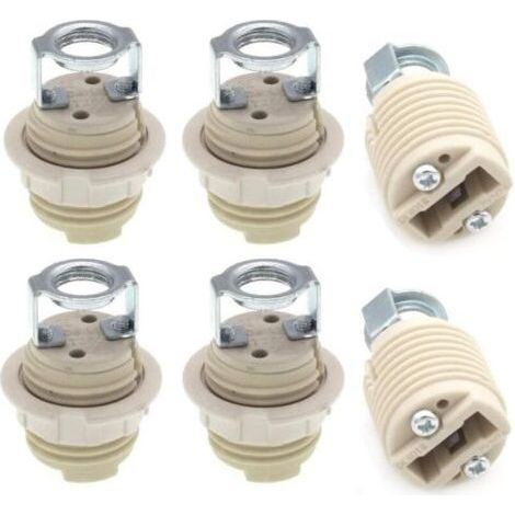 Lot de 6 supports de lampe G9 avec support, douille halogène G9 filetée en céramique (1/5)