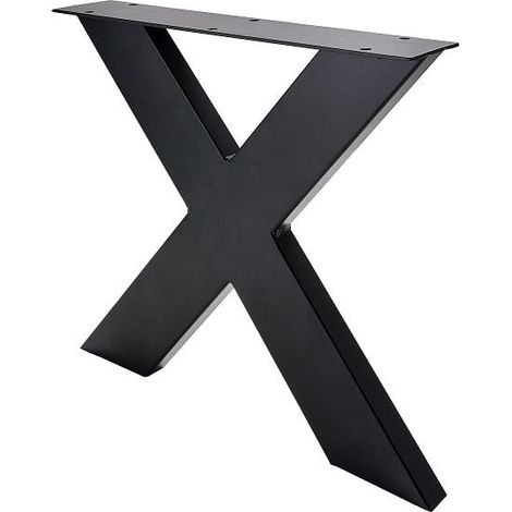 Hettich Bankgestell X 40 x 40 cm Stahl schwarz - 1 Stück Bankgestell