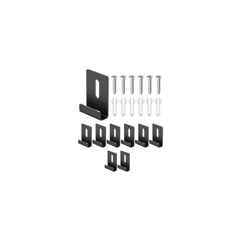 Kit de 8 Pinces en Acier Inoxydable pour Fixation Miroir, Crochets de Rétention à Vis pour Installation Murale Sécurisée