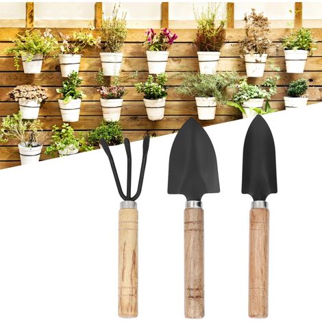 3-teiliges Mini-Gartenwerkzeugset: Spaten, Rechen, Schaufel, Blumenpflanzwerkzeug (1/5)